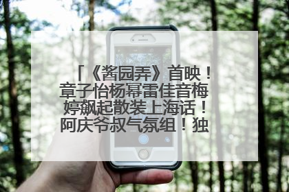《酱园弄》首映！章子怡杨幂雷佳音梅婷飙起散装上海话！阿庆爷叔气氛组！独独没见他……