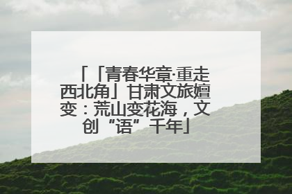 「青春华章·重走西北角」甘肃文旅嬗变：荒山变花海，文创“语”千年
