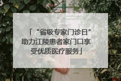 “省级专家门诊日”助力江陵患者家门口享受优质医疗服务