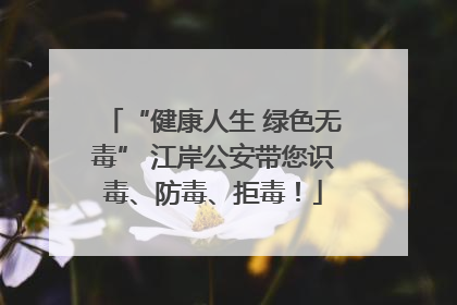 “健康人生 绿色无毒” 江岸公安带您识毒、防毒、拒毒！