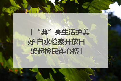 “典”亮生活护美好 白水检察开放日架起检民连心桥