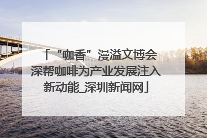 “咖香”漫溢文博会 深帮咖啡为产业发展注入新动能_深圳新闻网