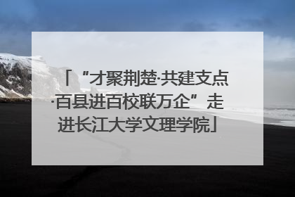 “才聚荆楚·共建支点·百县进百校联万企”走进长江大学文理学院