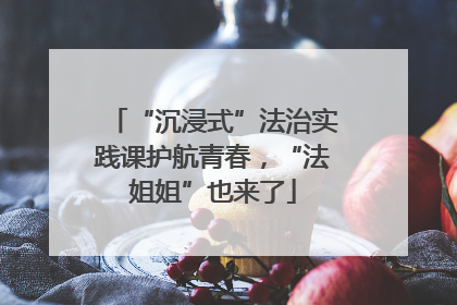 “沉浸式”法治实践课护航青春，“法姐姐”也来了