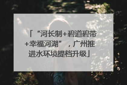 “河长制+碧道碧带+幸福河湖”，广州推进水环境提档升级