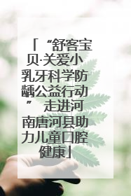 “舒客宝贝·关爱小乳牙科学防龋公益行动” 走进河南唐河县助力儿童口腔健康