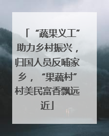 “蔬果义工”助力乡村振兴，归国人员反哺家乡，“果蔬村”村美民富香飘远近