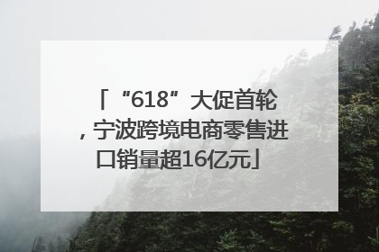 “618”大促首轮，宁波跨境电商零售进口销量超16亿元