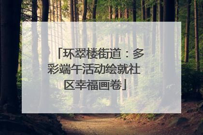 环翠楼街道：多彩端午活动绘就社区幸福画卷