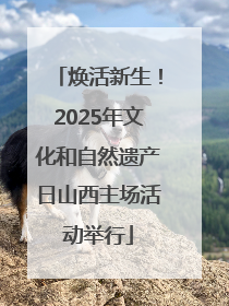 焕活新生！2025年文化和自然遗产日山西主场活动举行