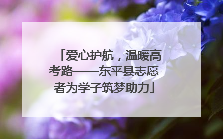 爱心护航，温暖高考路——东平县志愿者为学子筑梦助力
