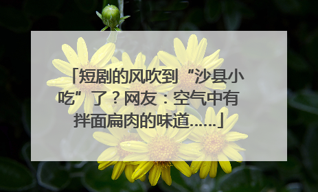 短剧的风吹到“沙县小吃”了？网友：空气中有拌面扁肉的味道……