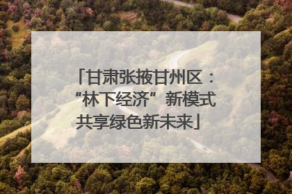 甘肃张掖甘州区：“林下经济”新模式 共享绿色新未来