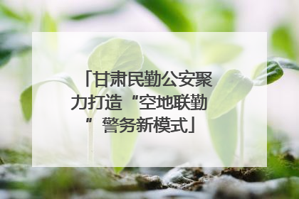 甘肃民勤公安聚力打造“空地联勤”警务新模式