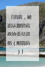 田蓉，被追认撤销省政协委员资格（附简历）