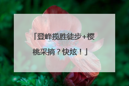 登峰揽胜徒步+樱桃采摘？快炫！