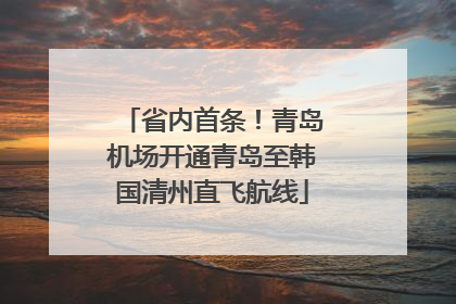 省内首条！青岛机场开通青岛至韩国清州直飞航线