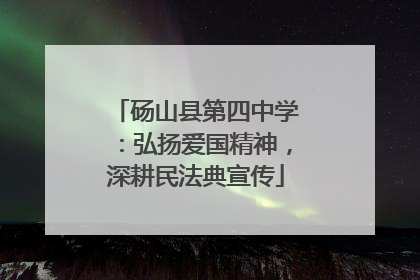 砀山县第四中学：弘扬爱国精神，深耕民法典宣传