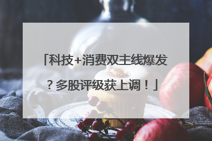 科技+消费双主线爆发？多股评级获上调！