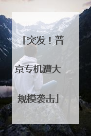 突发！普京专机遭大规模袭击
