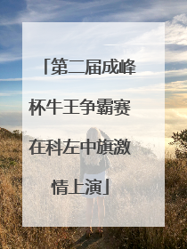 第二届成峰杯牛王争霸赛在科左中旗激情上演