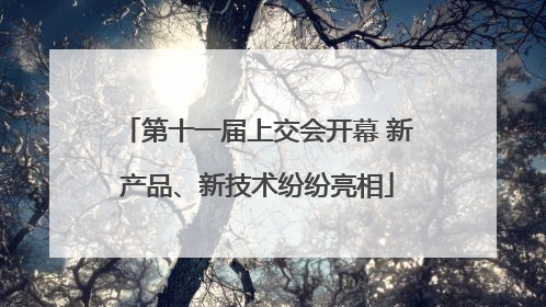 第十一届上交会开幕 新产品、新技术纷纷亮相