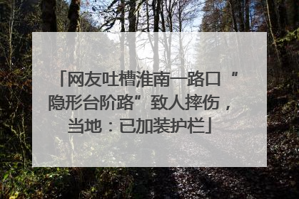 网友吐槽淮南一路口“隐形台阶路”致人摔伤，当地：已加装护栏
