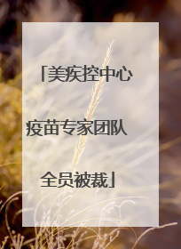 美疾控中心疫苗专家团队全员被裁