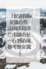 促进国际交流合作 法国沃昂沃兰市副市长一行到访成都考察交流