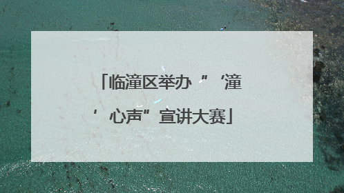临潼区举办“‘潼’心声”宣讲大赛