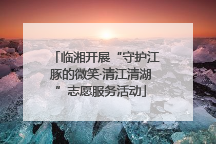 临湘开展“守护江豚的微笑·清江清湖”志愿服务活动
