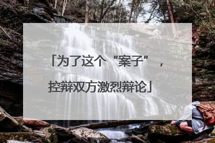 为了这个“案子”，控辩双方激烈辩论