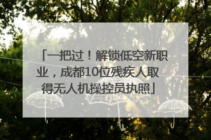 一把过！解锁低空新职业，成都10位残疾人取得无人机操控员执照
