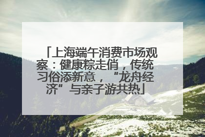 上海端午消费市场观察：健康粽走俏，传统习俗添新意，“龙舟经济”与亲子游共热