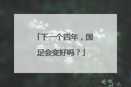 下一个四年，国足会变好吗？