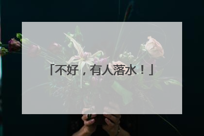 不好，有人落水！