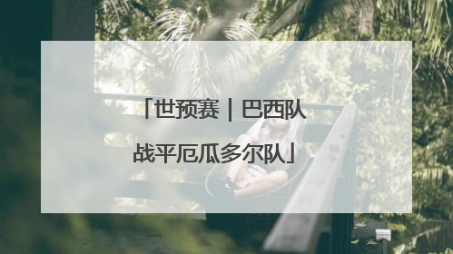 世预赛｜巴西队战平厄瓜多尔队