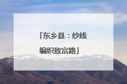 东乡县：纱线编织致富路