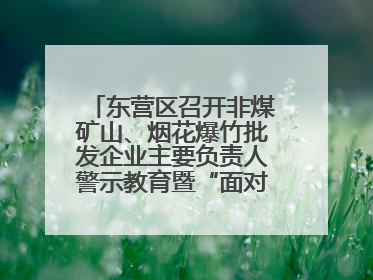 东营区召开非煤矿山、烟花爆竹批发企业主要负责人警示教育暨“面对面”谈话会议