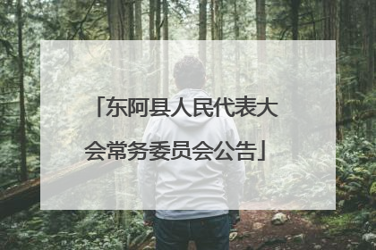 东阿县人民代表大会常务委员会公告