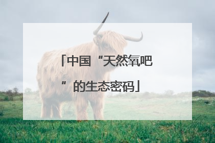 中国“天然氧吧”的生态密码