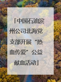中国石油滨州公司北海党支部开展“热血传爱”公益献血活动