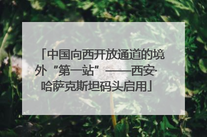 中国向西开放通道的境外“第一站”——西安·哈萨克斯坦码头启用