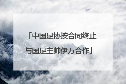 中国足协按合同终止与国足主帅伊万合作