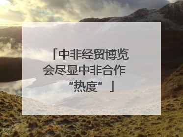 中非经贸博览会尽显中非合作“热度”