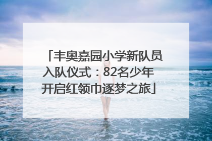 丰奥嘉园小学新队员入队仪式：82名少年开启红领巾逐梦之旅