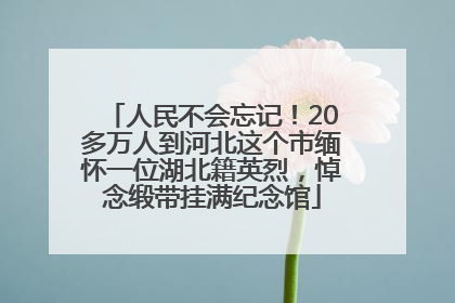 人民不会忘记！20多万人到河北这个市缅怀一位湖北籍英烈，悼念缎带挂满纪念馆