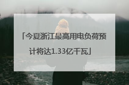 今夏浙江最高用电负荷预计将达1.33亿千瓦