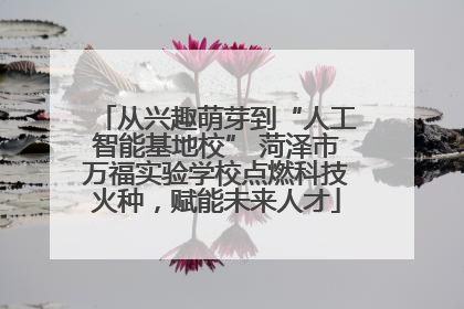 从兴趣萌芽到“人工智能基地校” 菏泽市万福实验学校点燃科技火种，赋能未来人才