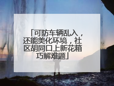 可防车辆乱入，还能美化环境，社区胡同口上新花箱巧解难题